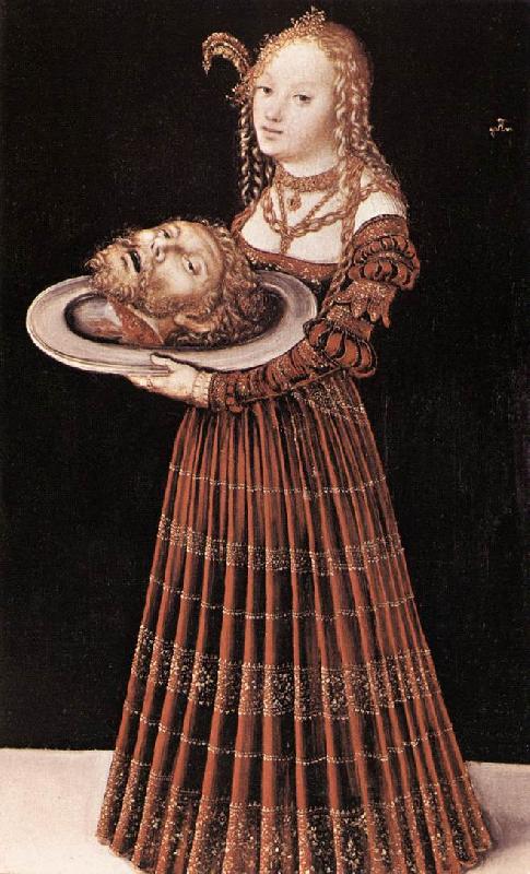 CRANACH, Lucas the Elder Salome with the Head of St John the Baptist dfgj Sweden oil painting art